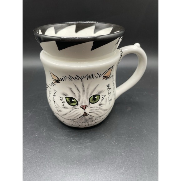 Other - Cats by Nina Green Eyed Tabby Cat Ceramic Coffee Mug